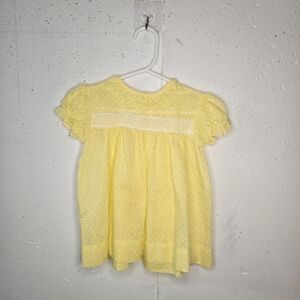 Vintage Yellow Polka Dot Baby Dress